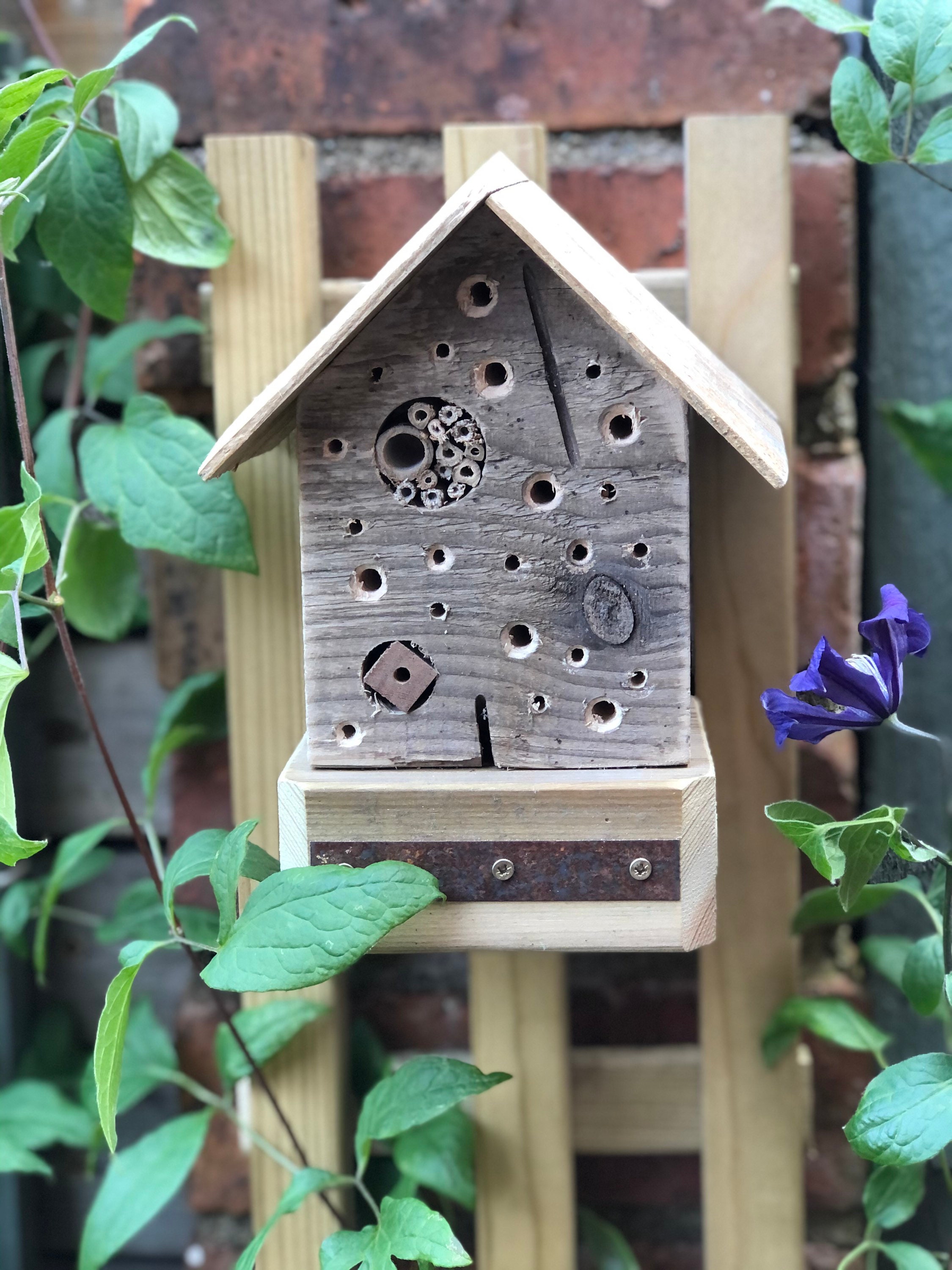 Insect hotel Bee hotel Wildlife habitat solitary bee | Etsy