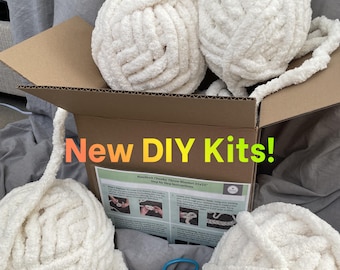 DIY Chunky Knit Blanket Kit | Machine Washable Yarn, Tutorials, Gift Messaging