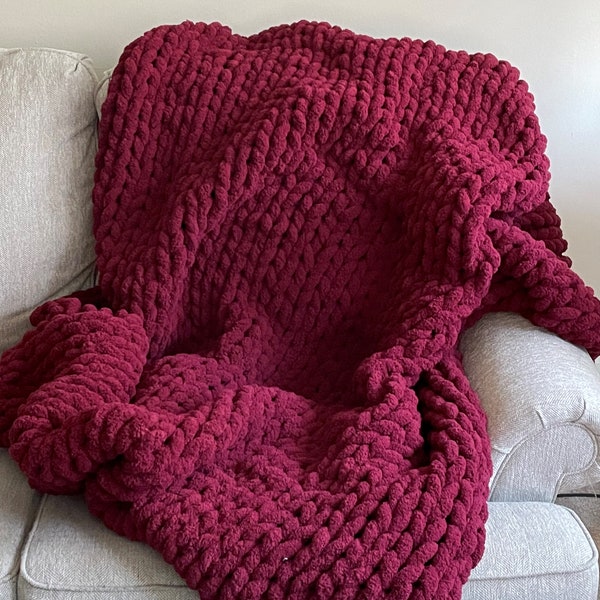 Chunky Knit Blanket Etsy