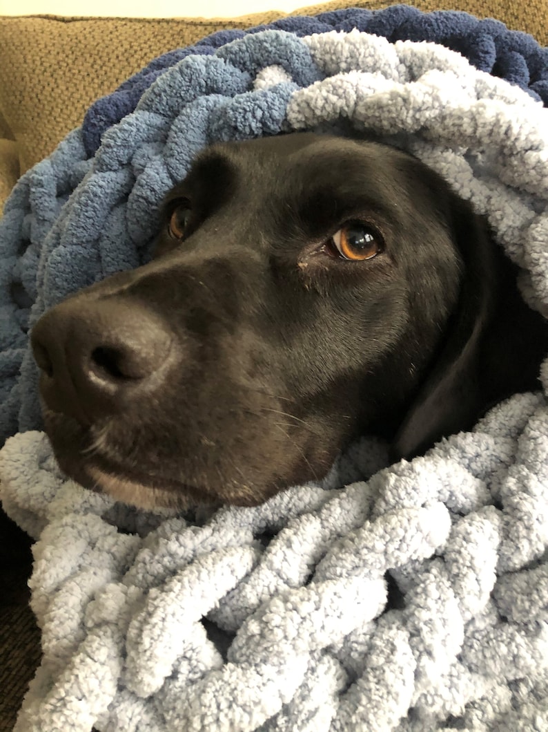 Beautiful handmade chunky knit blankets in a variety of colors, sizes and personalize with custom colors.  Ultra soft and cozy, machine washable and kid and pet friendly.  Chenille yarn that does not shed.  Perfect for gift giving or yourself!