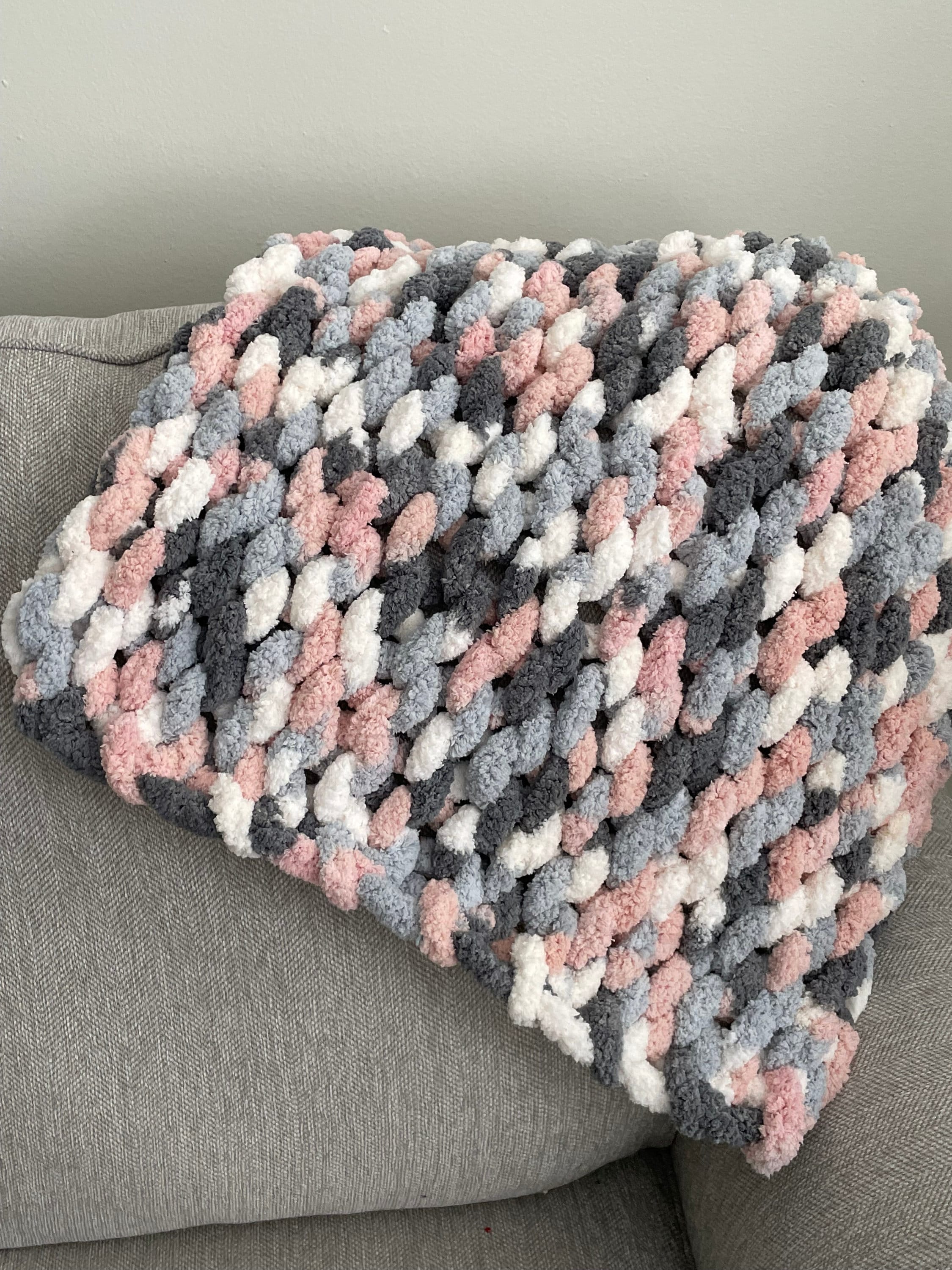 Multicolor Pinks Chunky Blanket Chunky Knit Throw Soft Chenille Chunky Blanket and Throw Couch Throw Handmade Etsy Canada