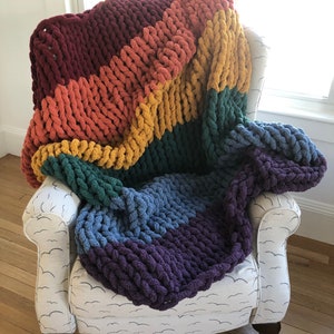 Beautiful handmade chunky knit blankets in a variety of colors, sizes and personalize with custom colors.  Ultra soft and cozy, machine washable and kid and pet friendly.  Chenille yarn that does not shed.  Perfect for gift giving or yourself!