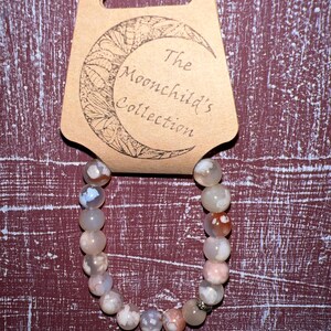Flower Agate Bead Bracelet