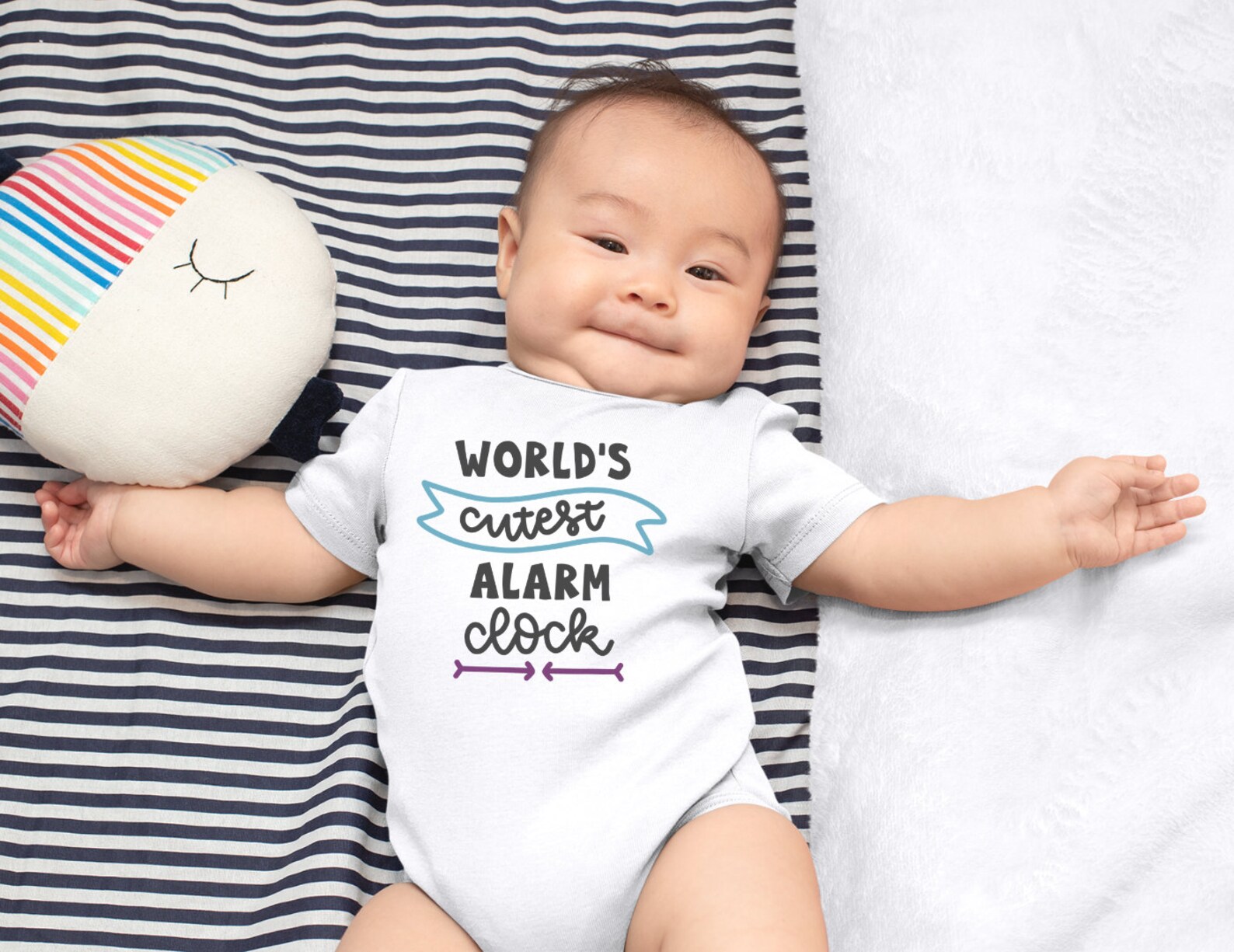 World's Cutest Alarm Clock Funny Baby Onesie® Etsy