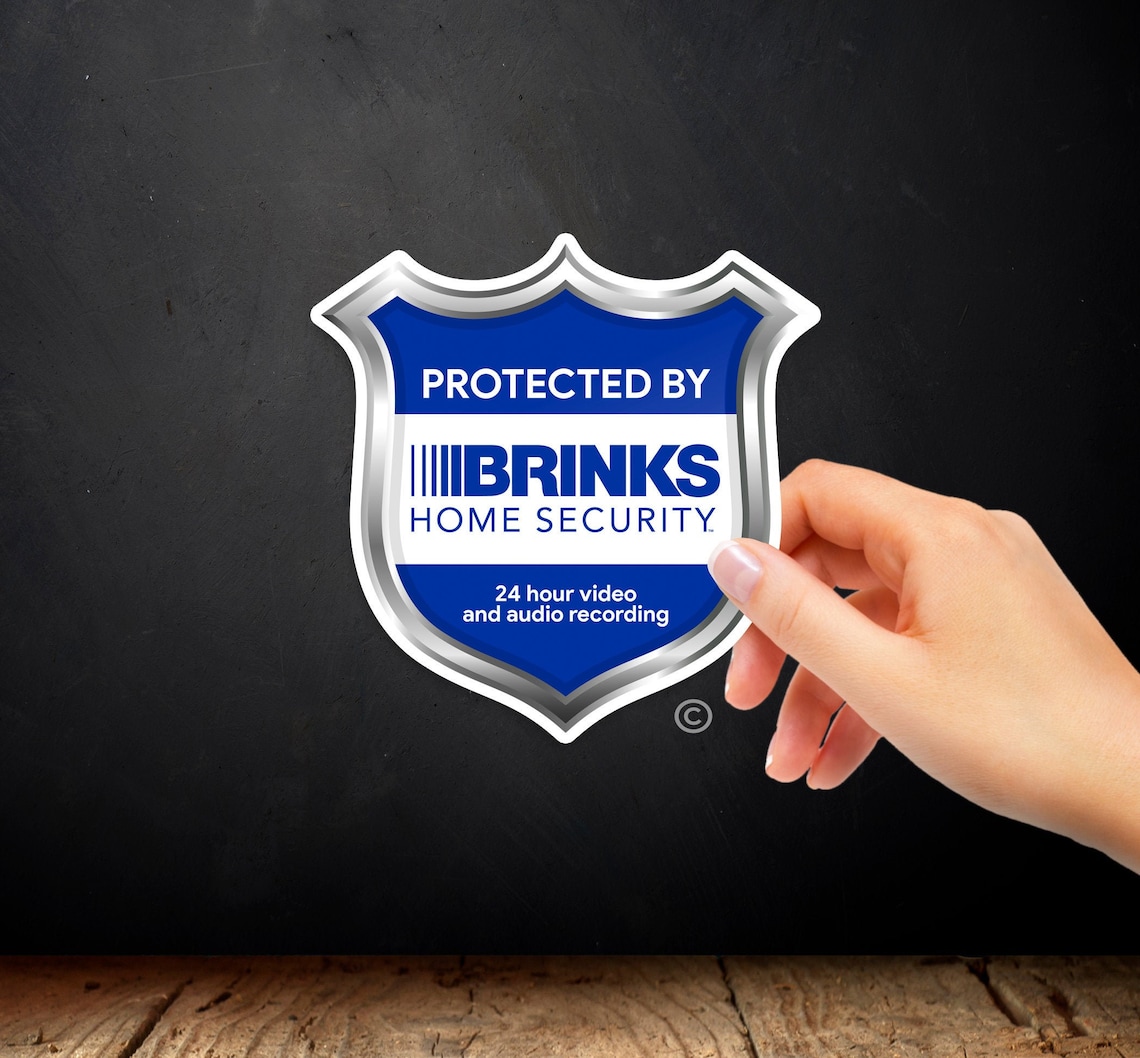 Brinks Security Sticker 2 Pack Security Sign Decal Etsy