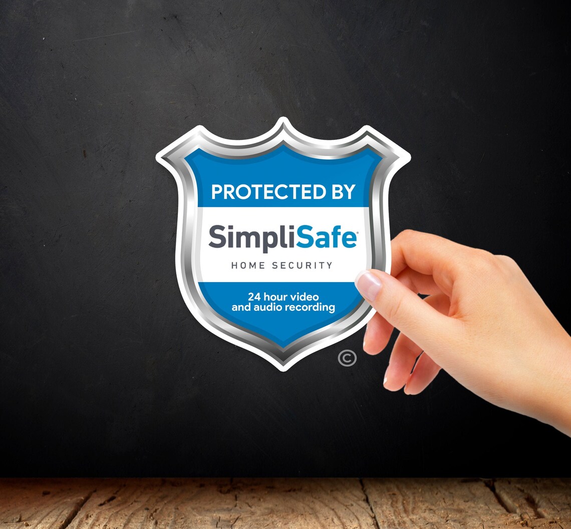 SimpliSafe Security Sticker 2 Pack Security Sign Decal Etsy
