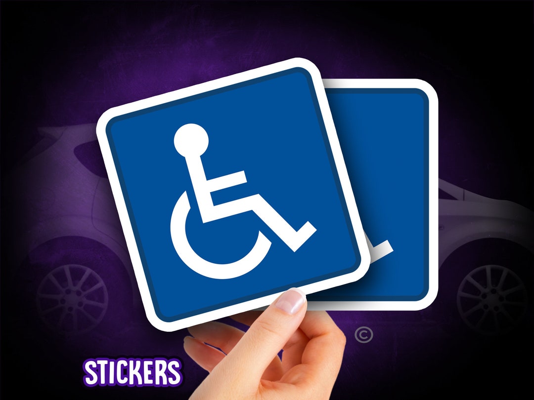 Handicap Sticker 2pack Decal Bumper Sticker Handicap Etsy