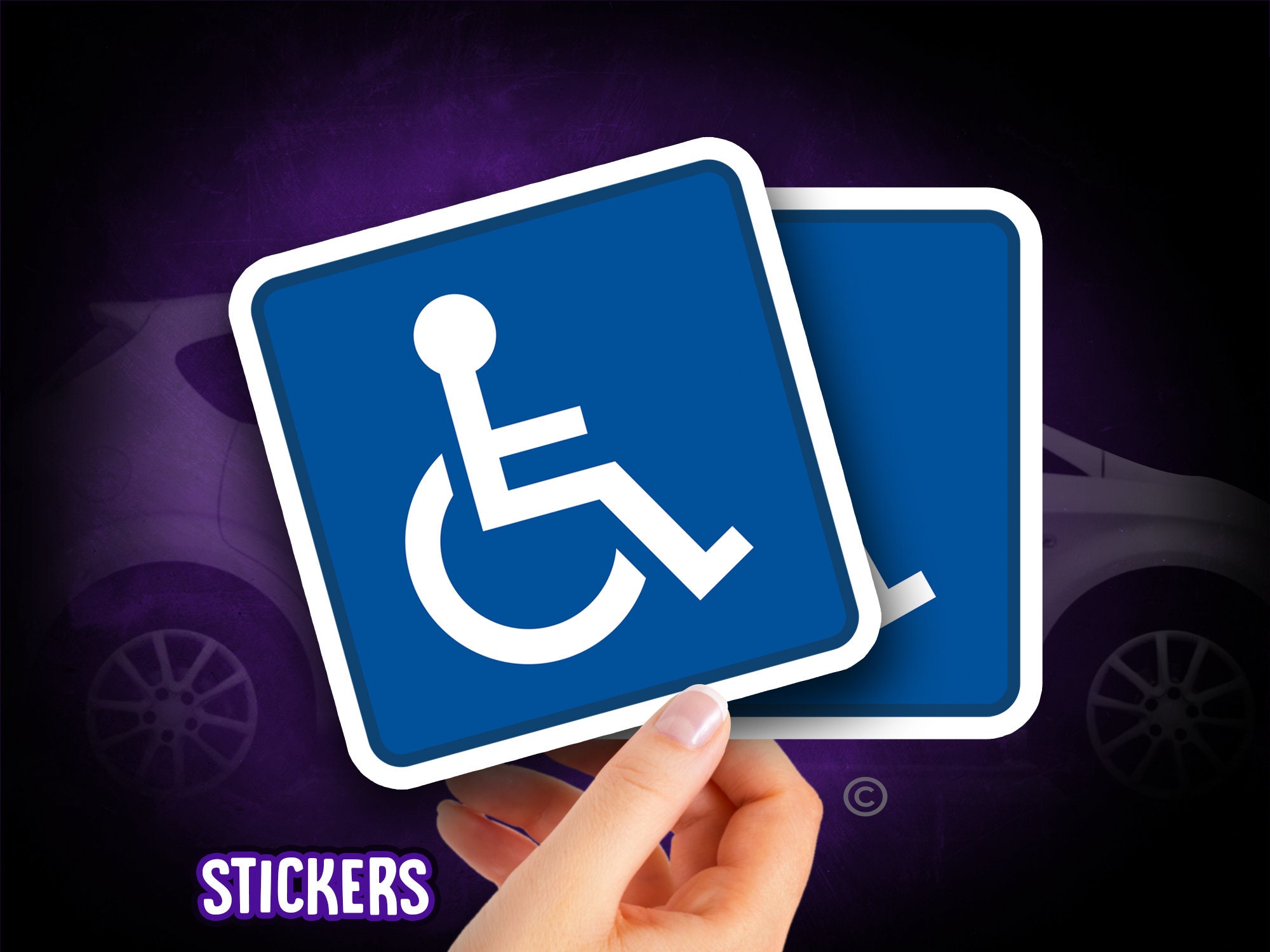 Personalized Window Sticker Gift Idea Custom Handicap Disabled Sticker ...