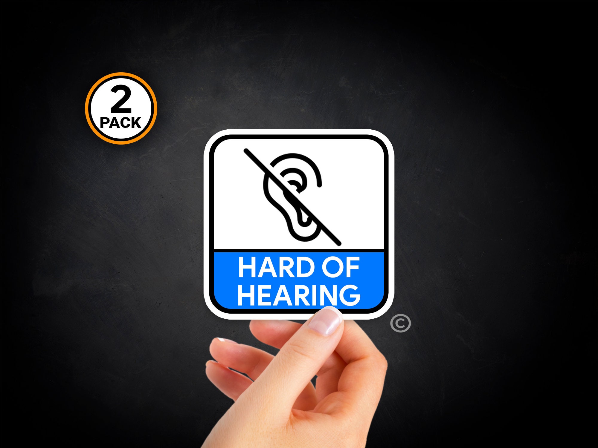 Hard of Hearing Sticker 2pack Decal Bumper Sticker Etsy