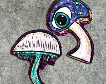 Pilz Aufkleber, Psychedelische Aufkleber