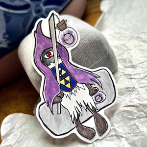 Poe Collector Sticker, Zelda Ocarina of Time Inspired Vinyl Sticker