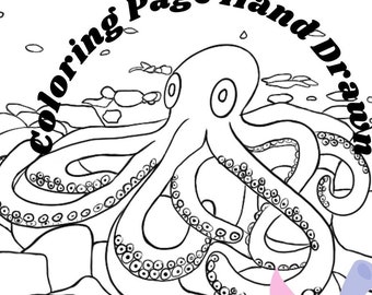 Download Octopus Coloring Pdf Etsy