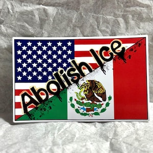 Abolish Ice vinyl sticker, Leftist Sticker