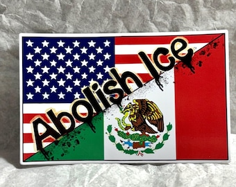 Abolish Ice vinyl sticker, Leftist Sticker