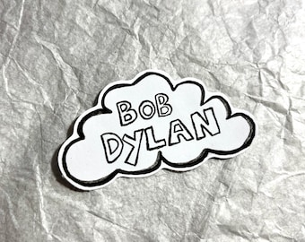 Dylan Cloud Sticker, Hand Drawn Vinyl Sticker
