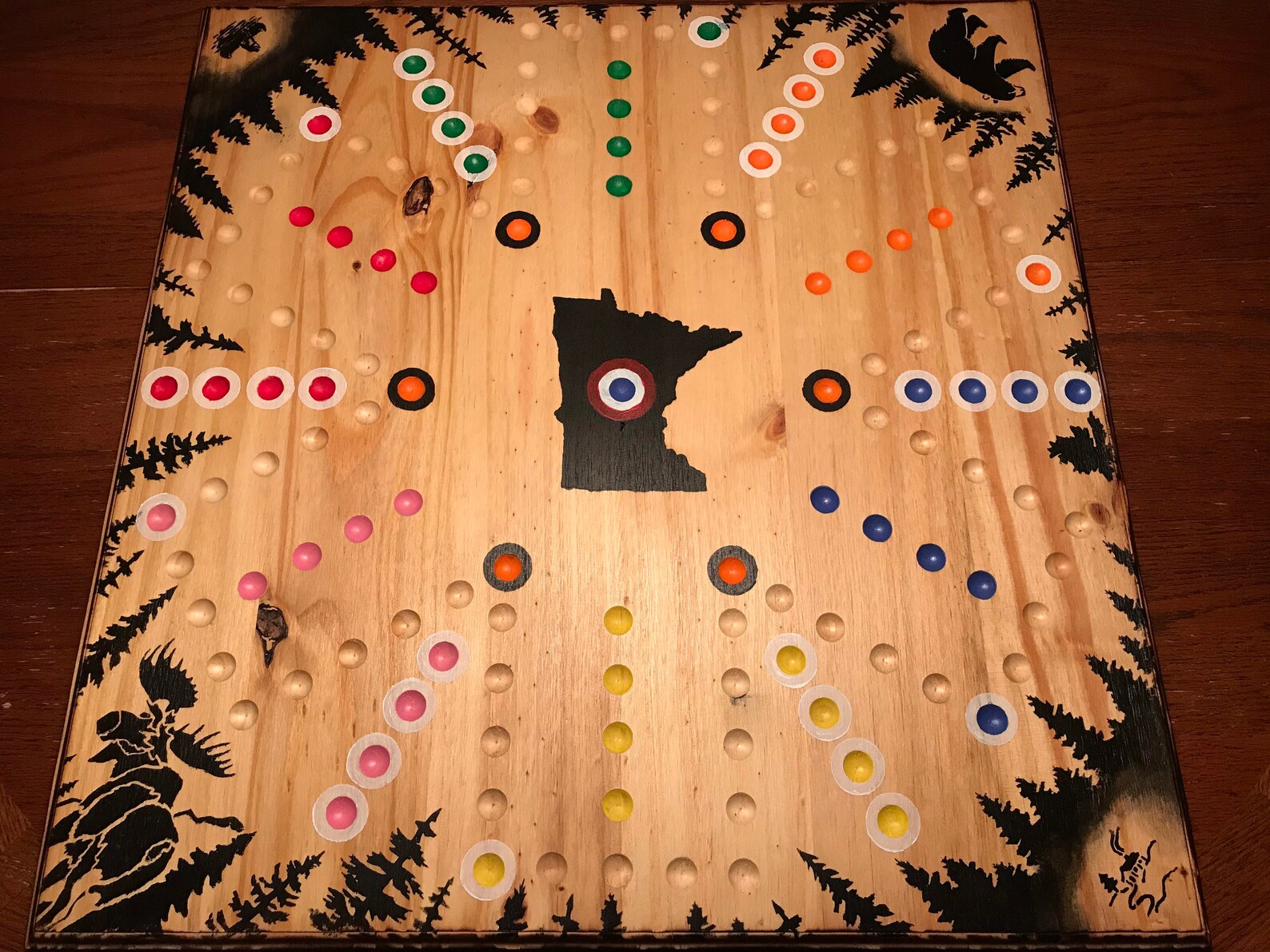 Wooden Aggravation Board Game Etsy