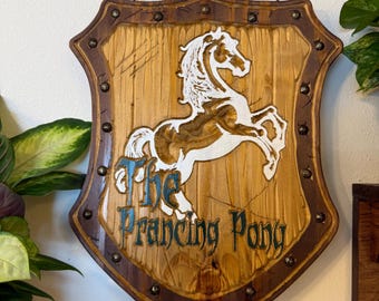 The Prancing Pony The Hobbit Pub Sign, Lord of the Rings Wall Decor, JRR Tolkien Fantasy Artwork, Middle Earth Home Decor, Book Lover Gift