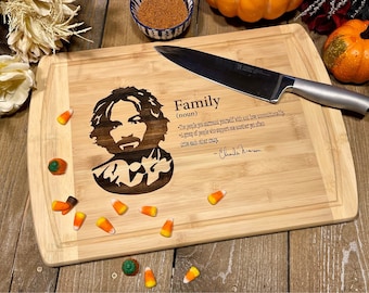 Charles Manson Cutting Board, Dark Humor Serial Killer Home Decor, True Crime Lover Gift Ideas, Detective Stories, Oddities and Funny Decor