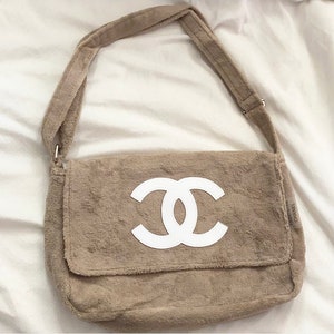 Chanel New Precision Tan Beige Crossbody CC Velour Terry Cloth