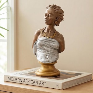 African Venus | Black Woman statue | Black Afrocentric Sculpture | Hand Painted