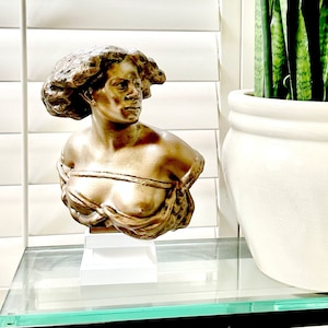 Why Born Enslaved Bust - African Art Sculptures,  Black Woman Statue Home Decor, Decorative Piece