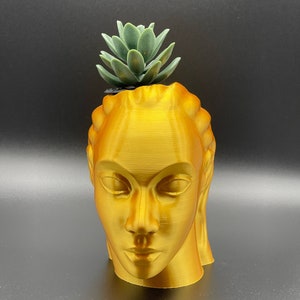 Face Planter - Black Woman Head Planter - Head Pot