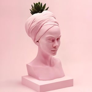 Mothers Day Gift Afrocentric Woman Face Planter, Desk Planter, Cute Room Decor, Mothers Day Gift For Her, Mom Gift