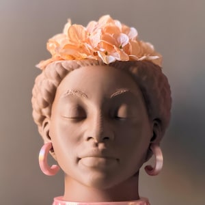 Black Women Face Planter,  Succulent Planter, Ebony Lady Pot, Original Design