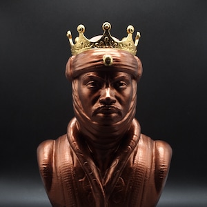 Mansa Musa Bust - African King Statue - Mali - Art Sculpture - Decorative Table Top