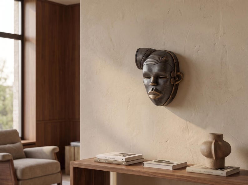 Ogoni African Mask Wall Art Statement Decor African Statue Replica 