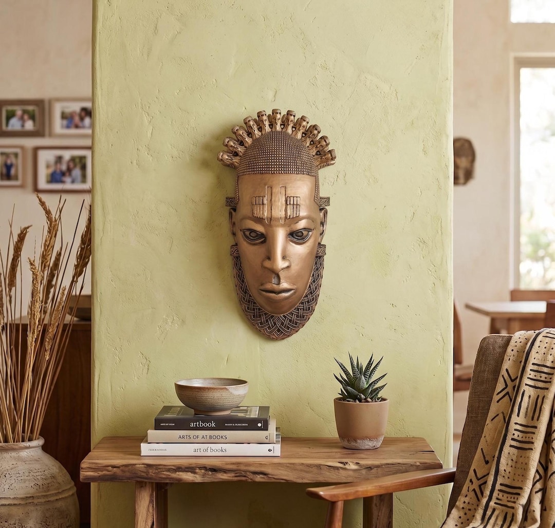 Queen Idia Mask - African Wall Hanging, Wall Sculpture, Ethnic