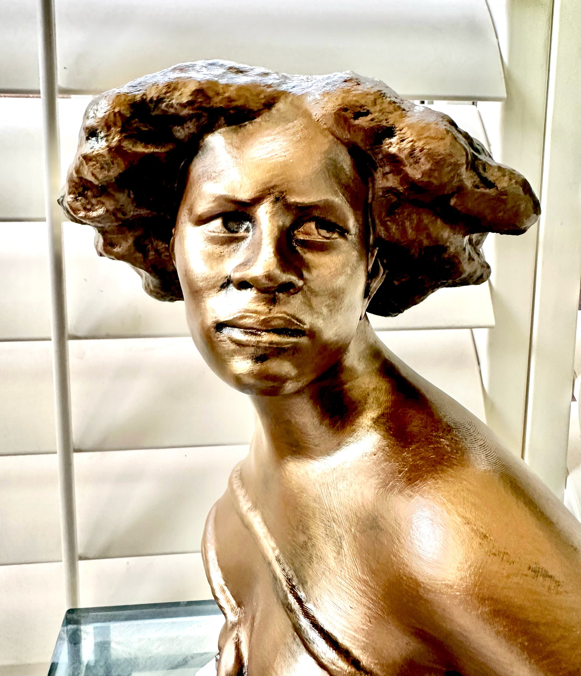Why Born Enslaved Bust African Art Sculptures, Black Woman Statue Home Decor, Decorative Piece