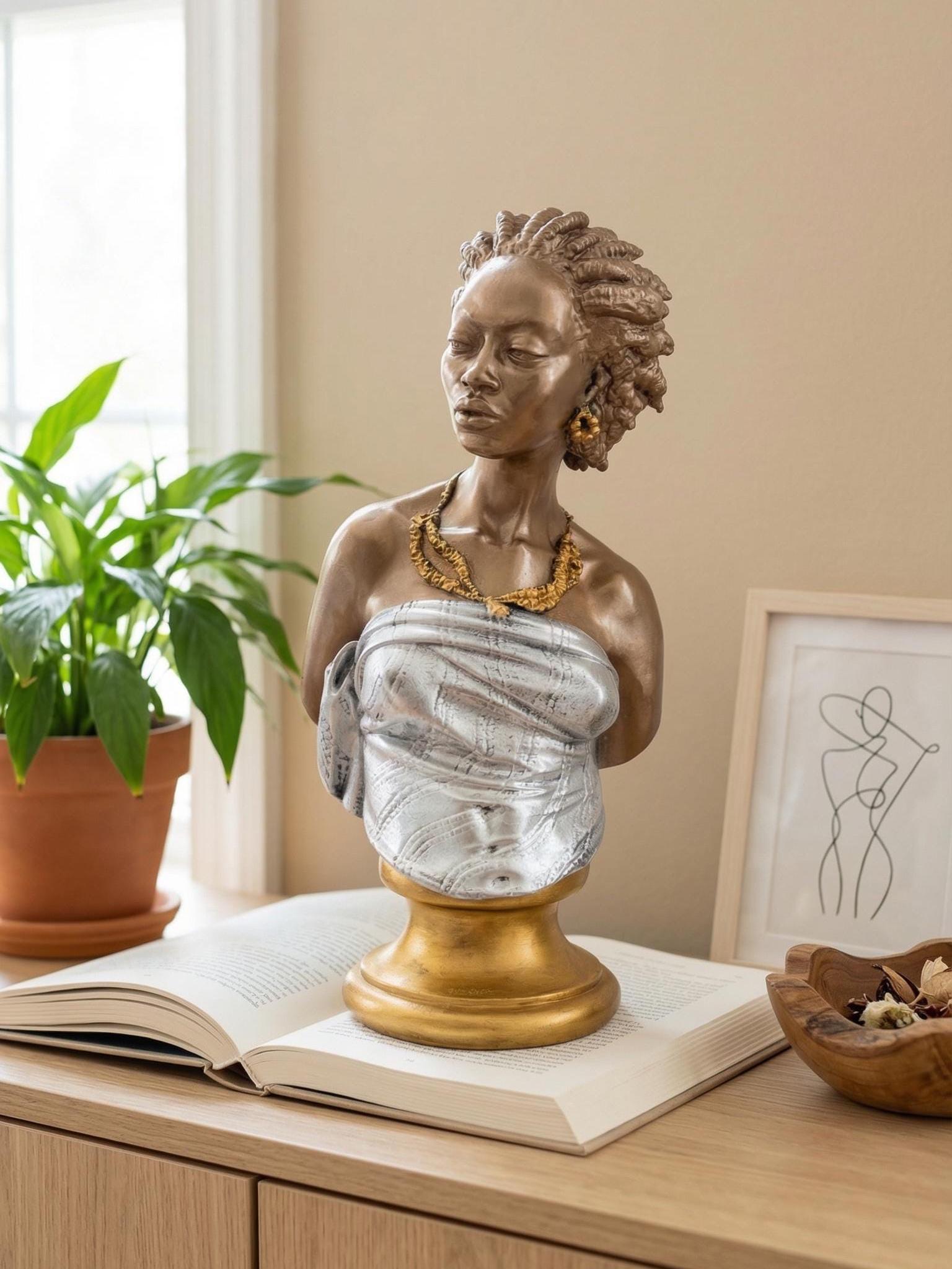 African Venus | Black Woman Statue | Black Afrocentric Sculpture