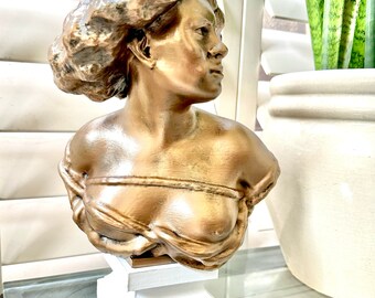 Why Born Enslaved Bust - African Art Sculptures,  Black Woman Statue Home Decor, Decorative Piece