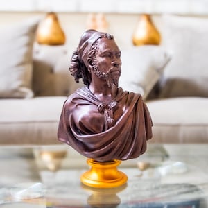 Said Abdallah, Black Moor Sculpture, Bust Statue, African Decor