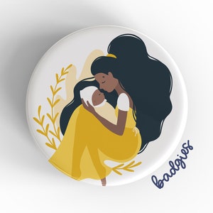 Mother Baby badgie, NICU badge reel topper, nurse gift, mom baby unit, lactation consultant, services, newborn wellness NP, couplet care RN