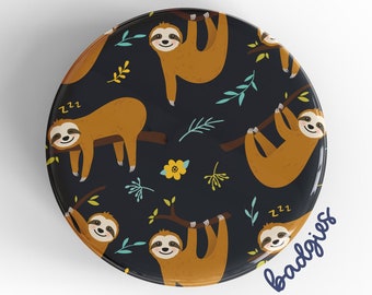 Sloth Pattern badgie, interchangeable badge reel cover, sloth lover gift, LPN, nurse preceptor, travel nurse, OR, dental hygienist, teacher