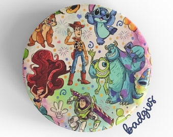 Character Pattern badgie, interchangeable badge reel cover, pediatrics nurse gift, peds RN, oncology, hematology, teacher, SLP, PICU, kids