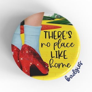 There's No Place Like Home badgie, interchangeable badge reel cover, pediatrics nurse gift, peds RN, ER, emergency, Dorothy, Wizard of Oz