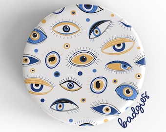 Eye Pattern badgie, interchangeable badge reel cover, eyes, ophthalmology, ophthalmologist gift, optometrist, optician, ophthalmic nurse