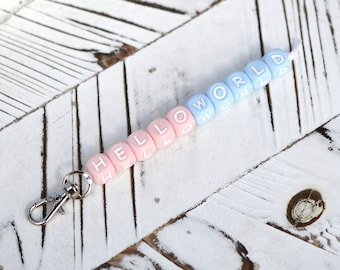 Cervical Dilation Beads for badge reel, labor and delivery nurse, student, badge buddy, 10cm, cervix exam, visual aid tool, Hello World