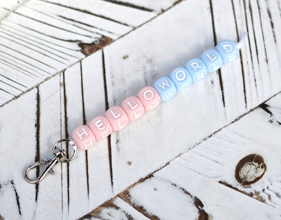 Cervical Dilation Beads for badge reel, labor and delivery nurse, student, badge buddy, 10cm, cervix exam, visual aid tool, Hello World