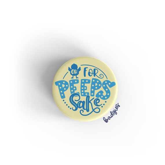 Oh For Peeps Sake badgie, Easter badge reel cover, retractable ID holder  topper, interchangeable, peds nurse gift, cute, funny ID add on, RN