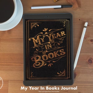 My Year in Books - Digital Journal - Reading Journal - Goodnotes - Notablity - Penciled In Projects
