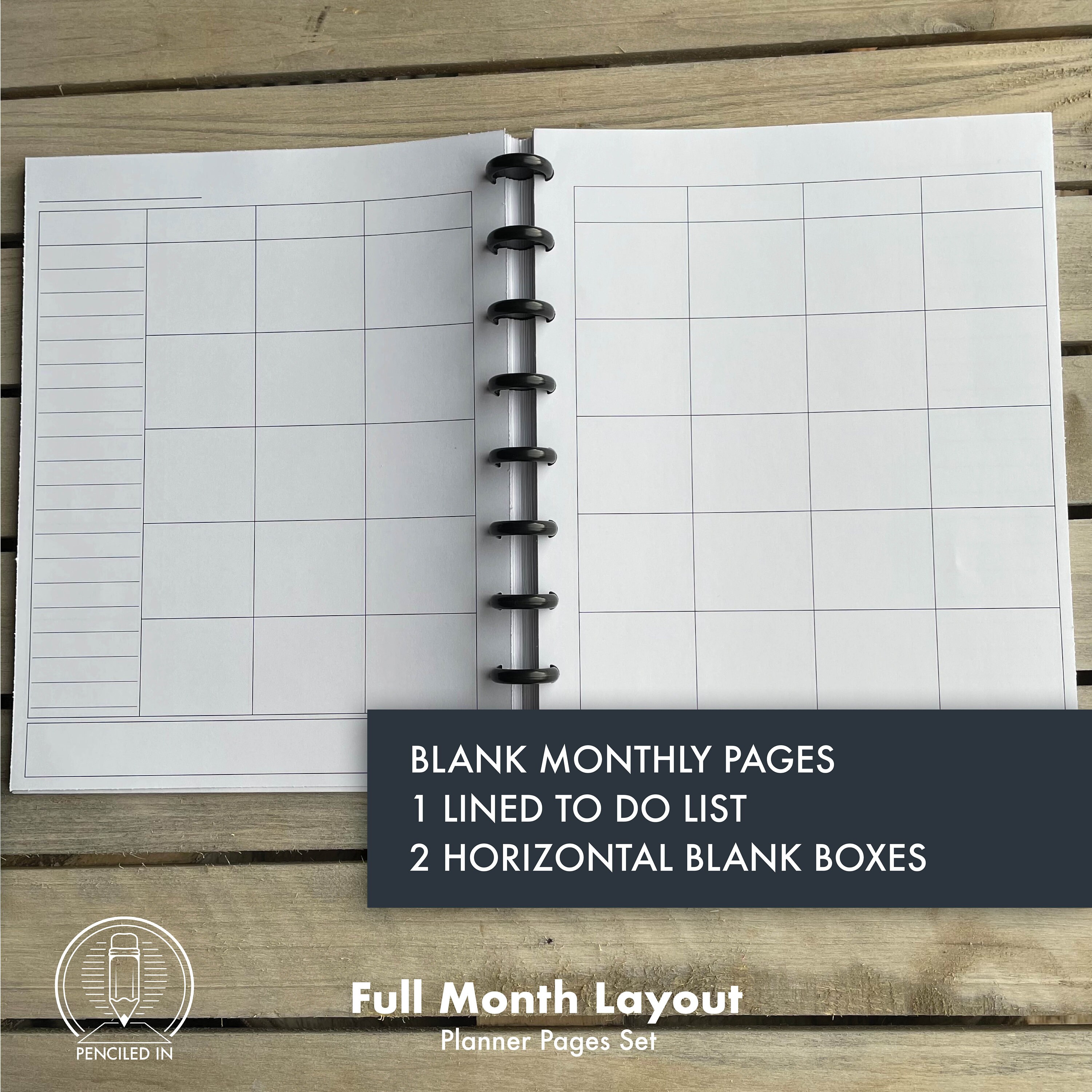 9x7 Disc Bound Planner Insert 2 Blank Planner Sticker Etsy UK