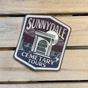 Sunnydale Cemetary Tours Badge - Buffy the Vampire Slayer - Vinyl Sticker - 3.75&quot; Sticker - Tara_Artsopple