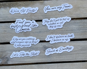 ALOTO Quotes and Sayings Set of 8 - A League of Their Own - Rockford Peaches - Vinyl Sticker - 4" Sticker - Tara_Artsopple