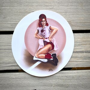 Greta Gill "Looks Worse Than It Is" Sticker- PinUp - A League of Their Own - Rockford Peaches - Vinyl Sticker - ALOTO - Tara_Artsopple