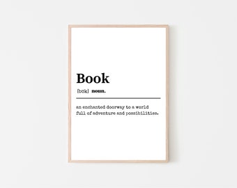 Book Definition Art Print | Urban Dictionary | Book Lovers Gift