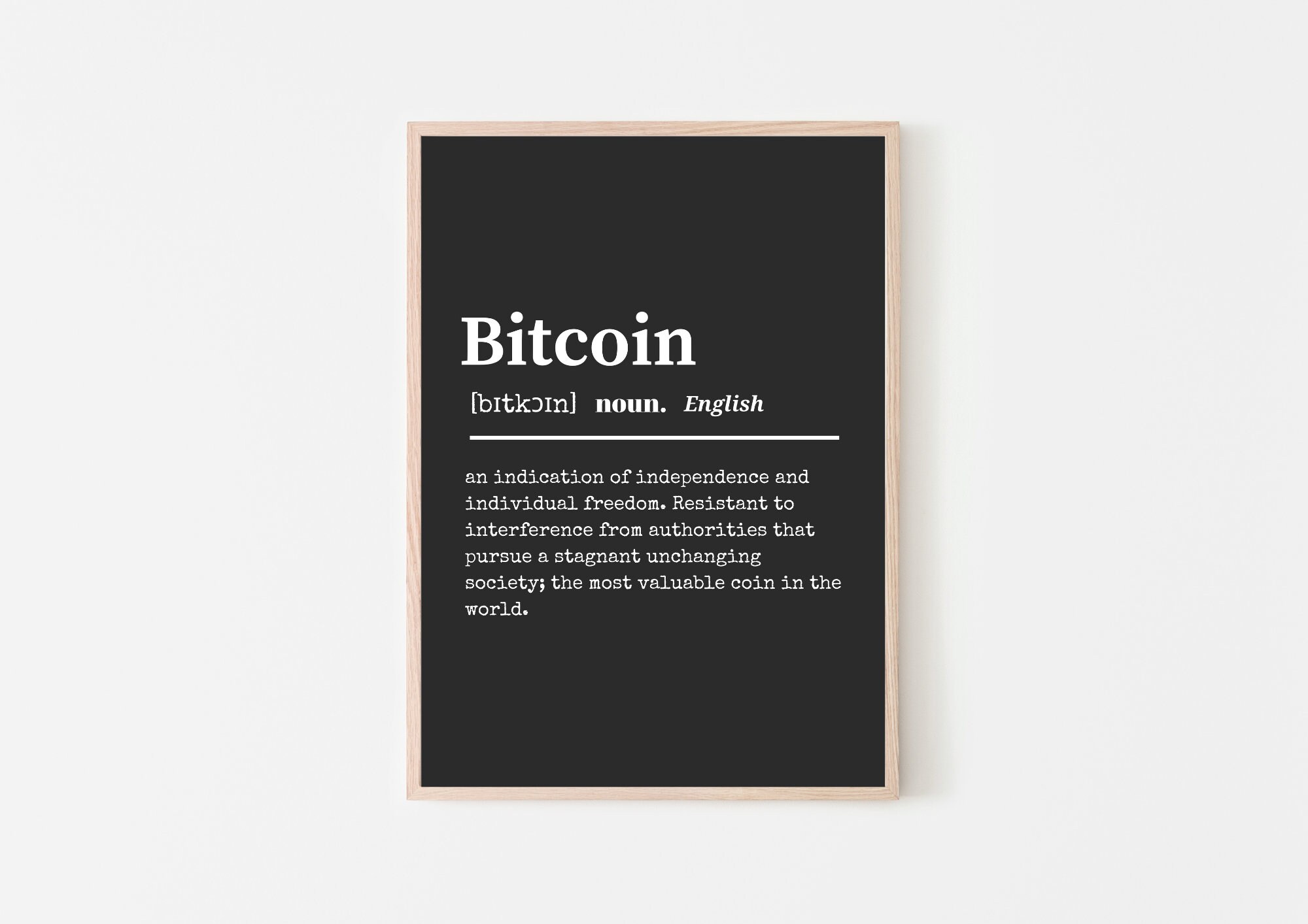 ビットコインの定義プリント | BTCの定義ポスター | ビットコイン辞書アート | 暗号通貨オフィスプリント | 暗号通貨ウォールアート -  Etsy 日本